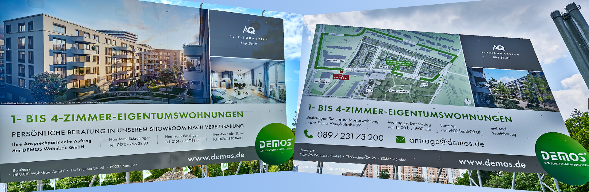 neuperlach.org.gelbmann.org zeigt Fotos von »Alexisquartier«, »Das Duett« und »Wohnen« an der Allee in Neuperlach in München