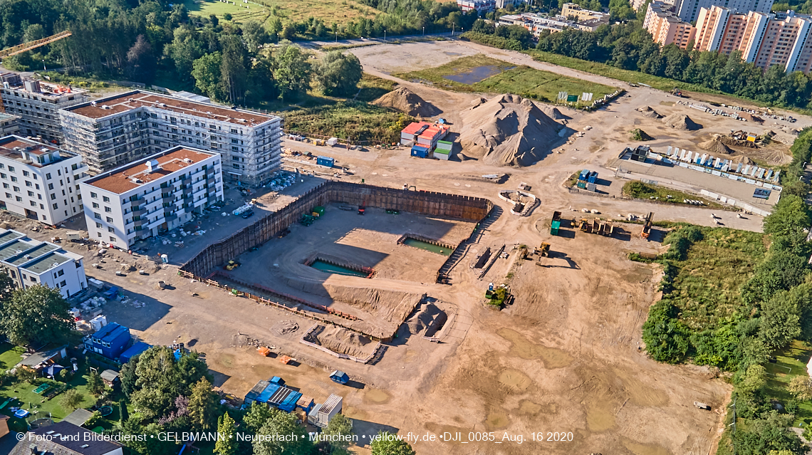16.08.2020 - Baustelle Alexisquartier in Neuperlach