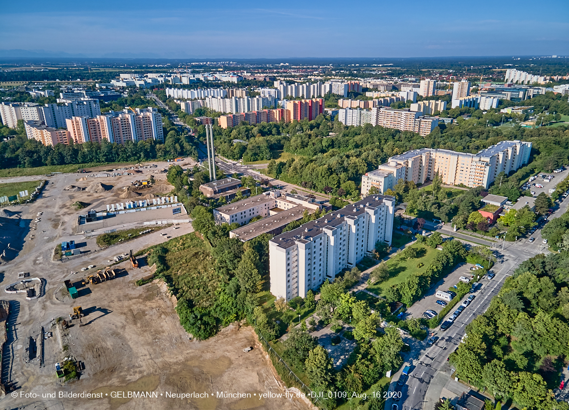 16.08.2020 - Baustelle Alexisquartier in Neuperlach