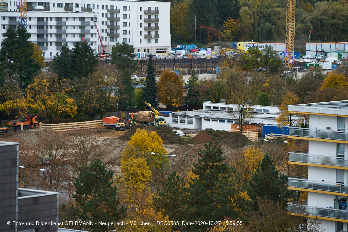 27.10.2020 - Burgfotos vom Bauplatz der Grundschule in Neuperlach in München