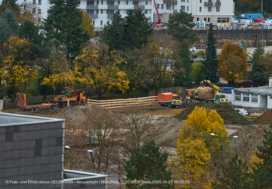 27.10.2020 - Burgfotos vom Bauplatz der Grundschule in Neuperlach in München
