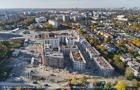 31.10.2020 - DEMOS-Baustelle und BayernHeim-Baustelle Alexiqauartier in Neuperlach
