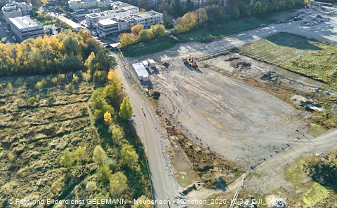 31.10.2020 - DEMOS-Baustelle und BayernHeim-Baustelle Alexiqauartier in Neuperlach