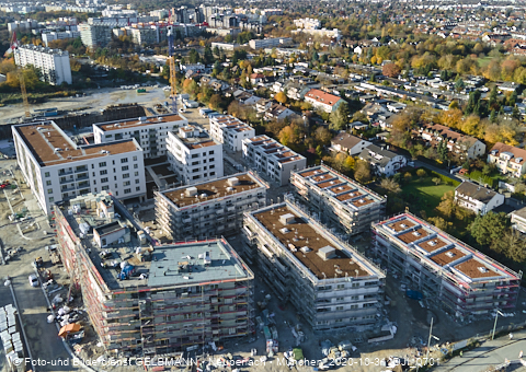 31.10.2020 - DEMOS-Baustelle und BayernHeim-Baustelle Alexiqauartier in Neuperlach