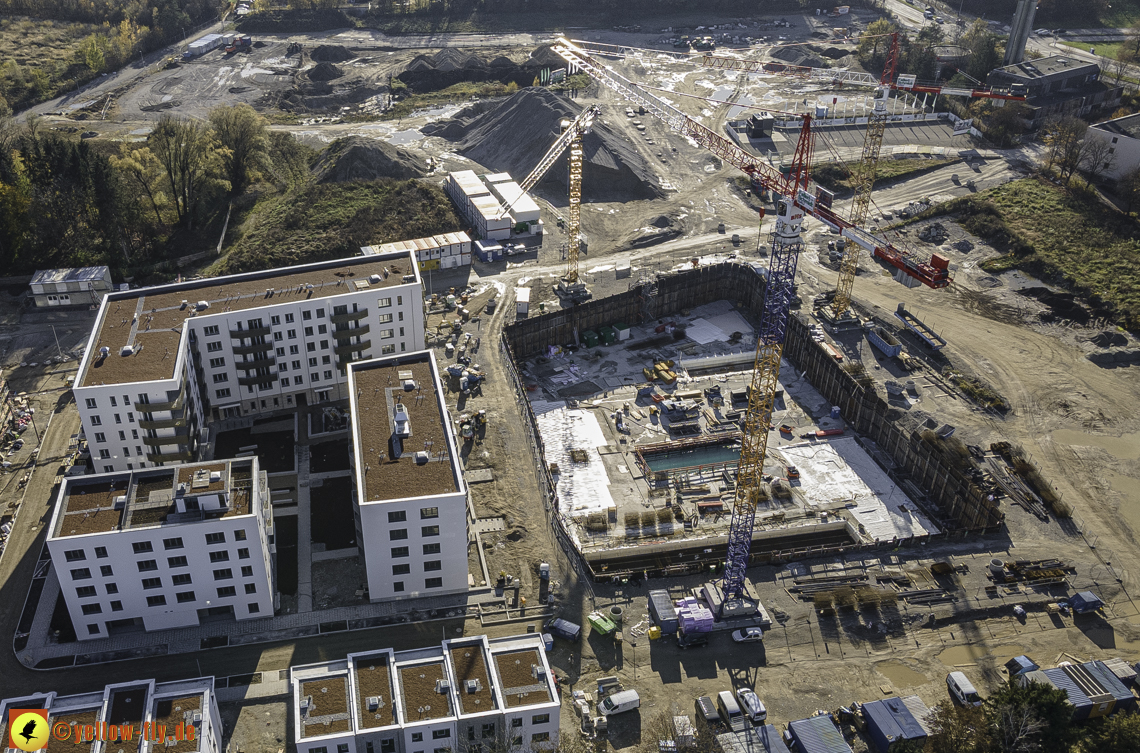 07.11.2020 - Baustelle Alexisqaurtier und Pandion Verde am Karl-Marx-Ring in Neuperlach