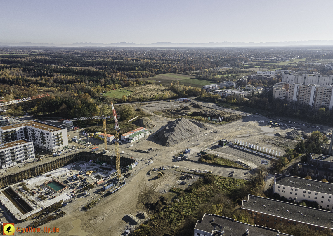 07.11.2020 - Baustelle Alexisqaurtier und Pandion Verde am Karl-Marx-Ring in Neuperlach