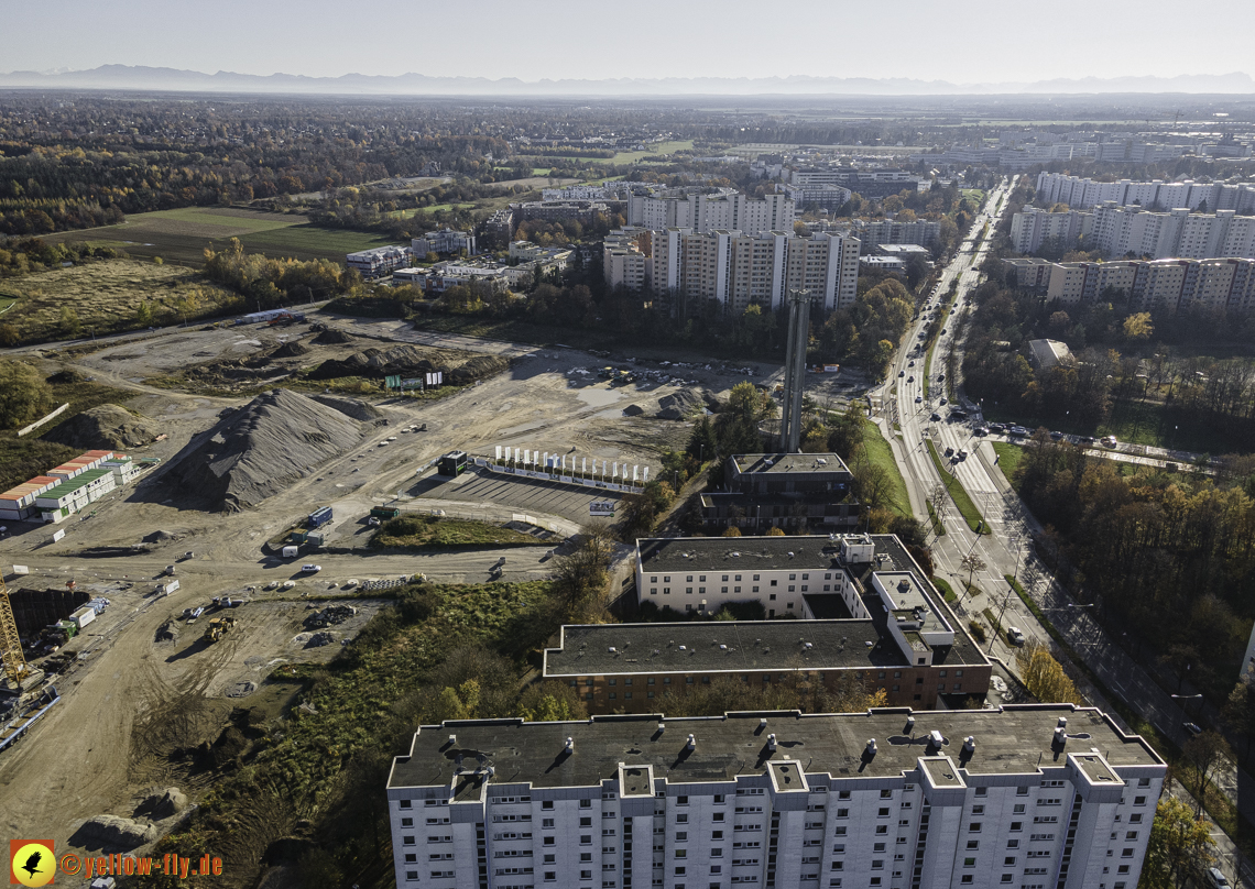 07.11.2020 - Baustelle Alexisqaurtier und Pandion Verde am Karl-Marx-Ring in Neuperlach