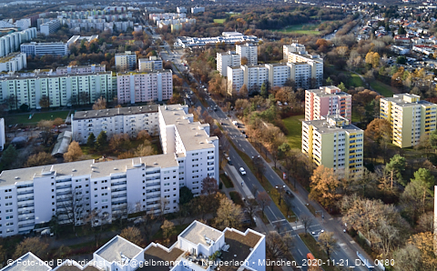 21.11.2020 - Marx-Zentrum und Karl-Marx-Ring 52-62 und Studentenwohnheim in Neuperlach