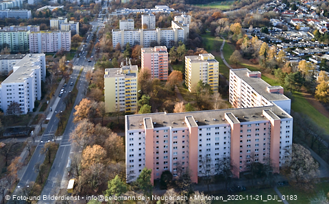 21.11.2020 - Marx-Zentrum und Karl-Marx-Ring 52-62 und Studentenwohnheim in Neuperlach