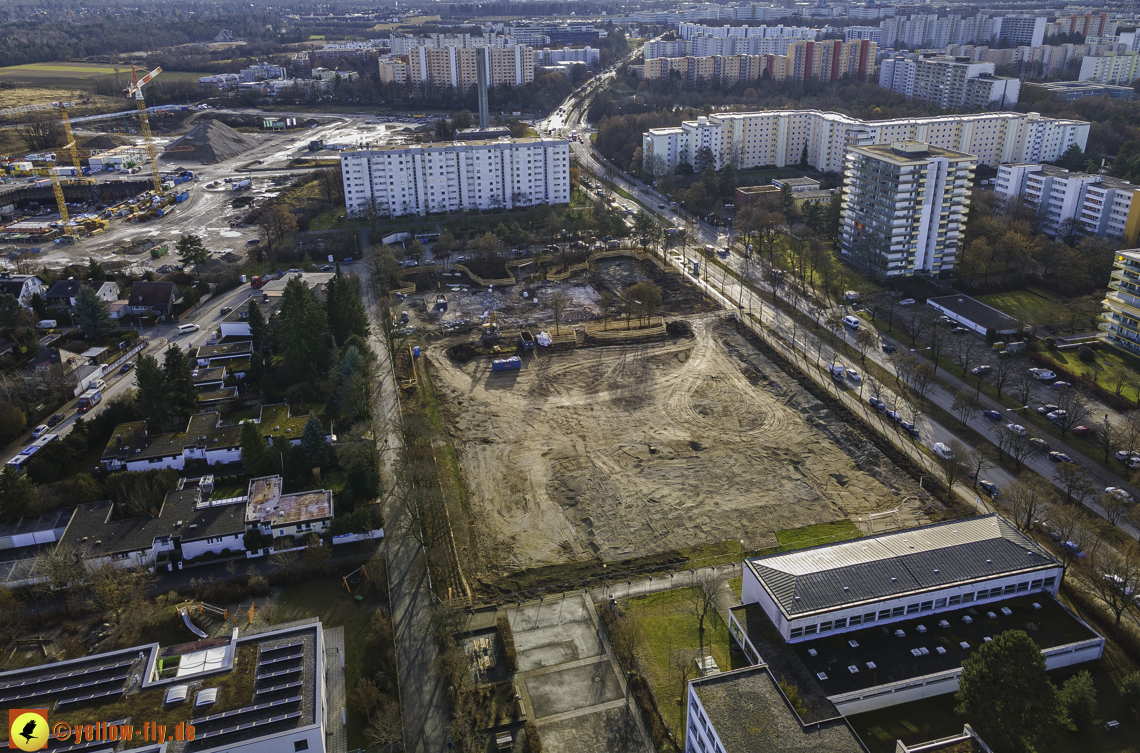 14.12.2020 - Baustelle zur Grundschule am Karl-Marx-Ring in Neuperlach