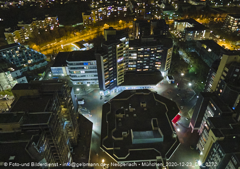 23.12.2020 - Marx-Zentrum und Karl-Marx-Ring 52-62 und Studentenwohnheim in Neuperlach