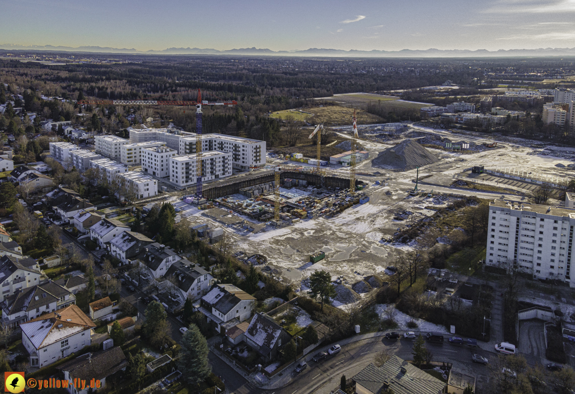 31.12.2020 - Baustelle Alexisquartier und PandionVerde in Neuperlach