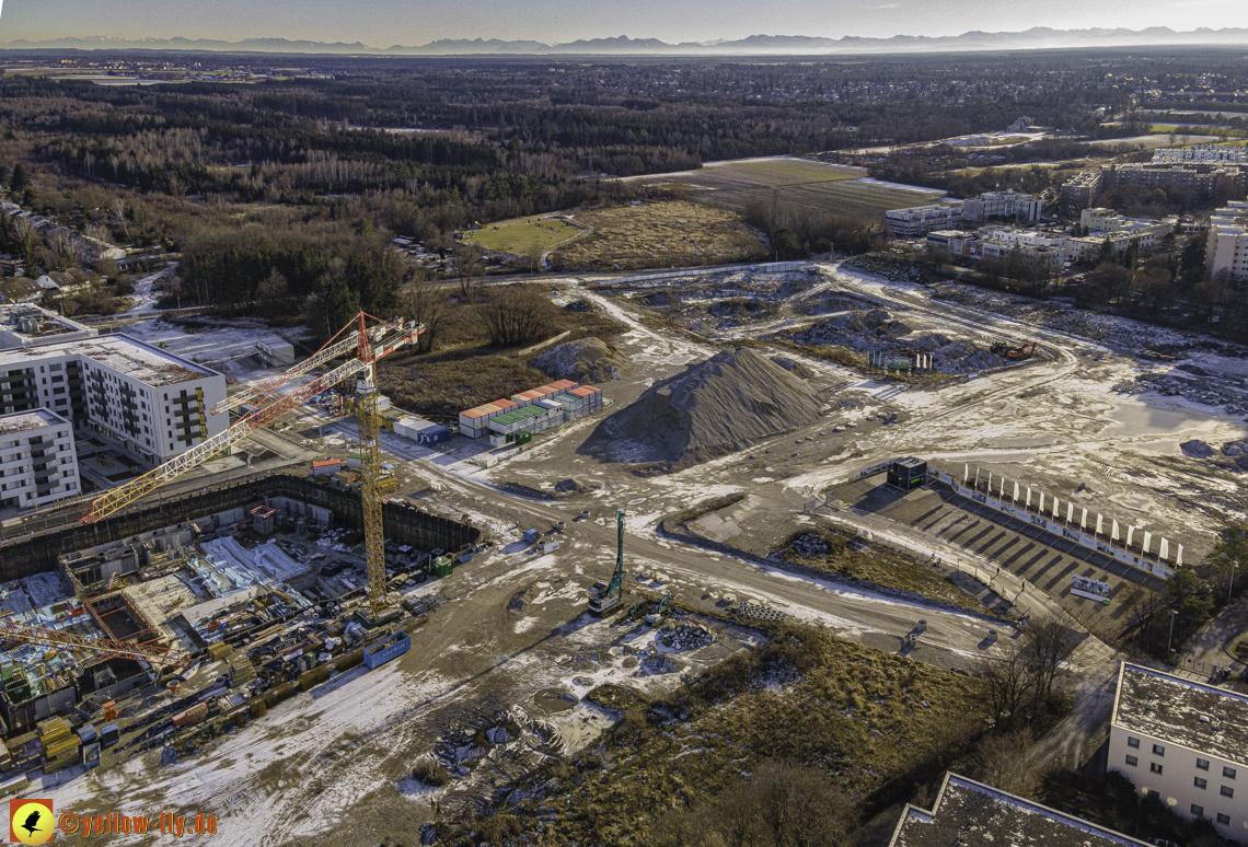 31.12.2020 - Baustelle Alexisquartier und PandionVerde in Neuperlach