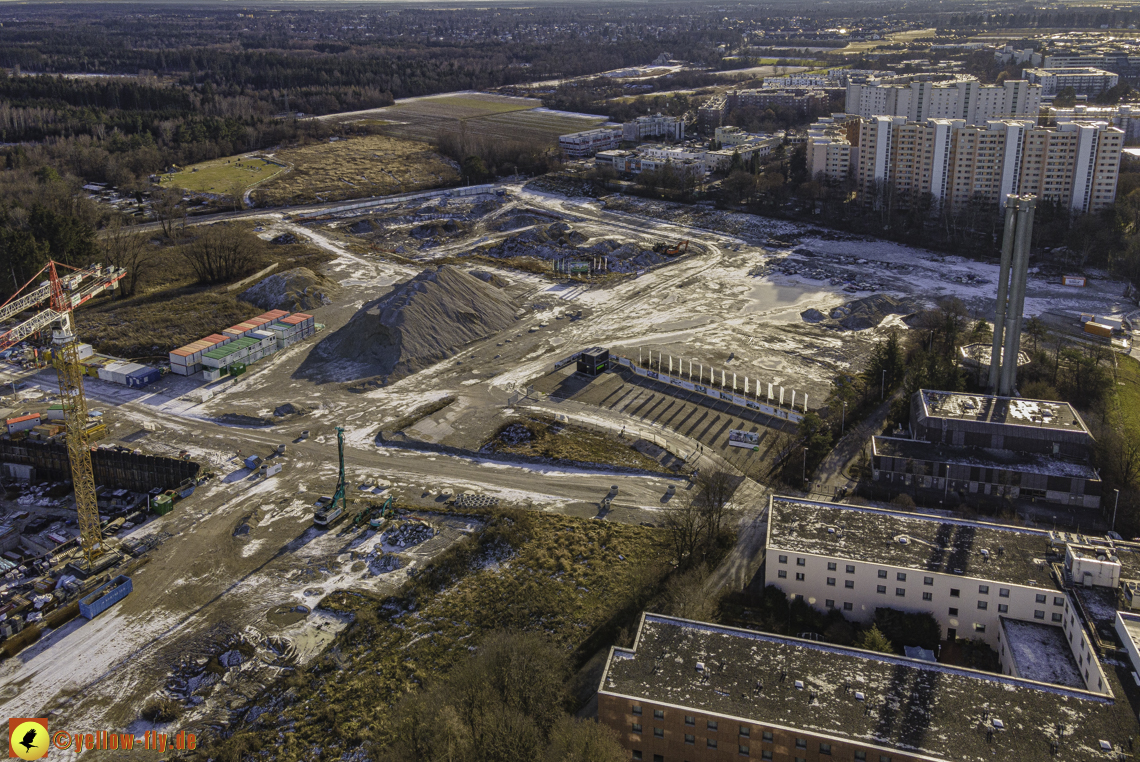 31.12.2020 - Baustelle Alexisquartier und PandionVerde in Neuperlach