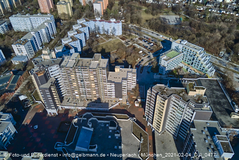04.02.2021 - Marx-Zentrum und Karl-Marx-Ring 52-62 und Studentenwohnheim in Neuperlach