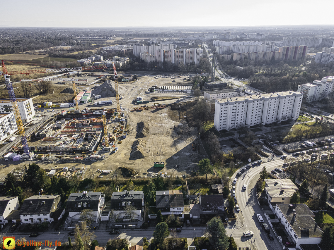 06.03.2021 - Baustelle PandionVerde und Baugruben in Neuperlach