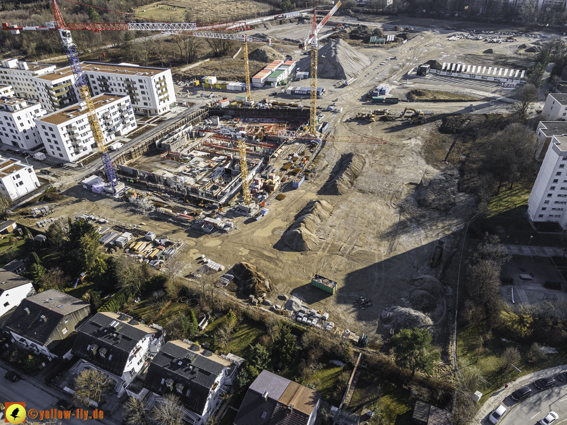 06.03.2021 - Baustelle PandionVerde und Baugruben in Neuperlach
