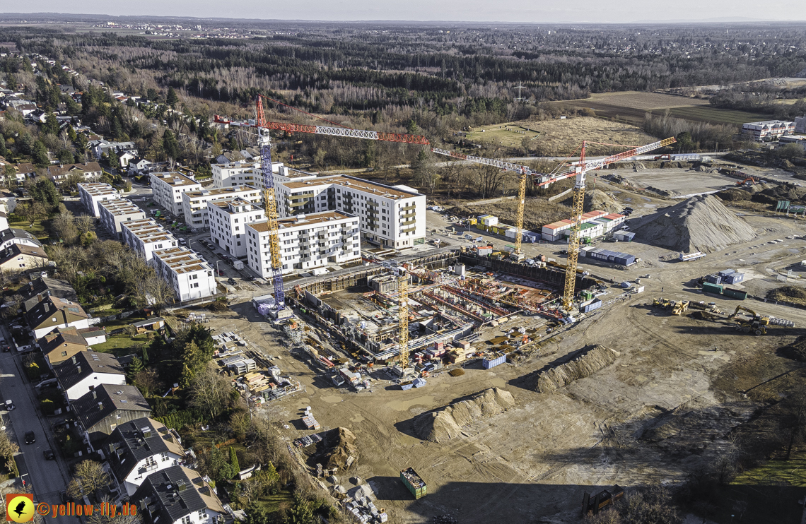 06.03.2021 - Baustelle PandionVerde und Baugruben in Neuperlach