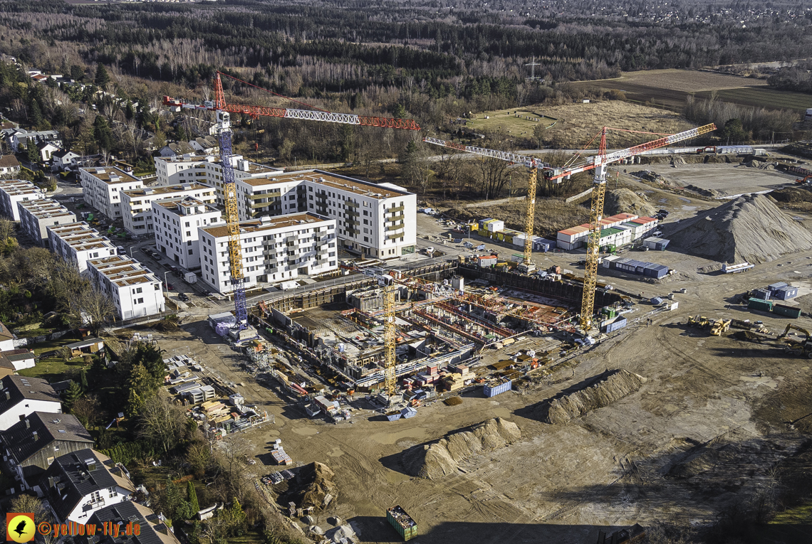 06.03.2021 - Baustelle PandionVerde und Baugruben in Neuperlach