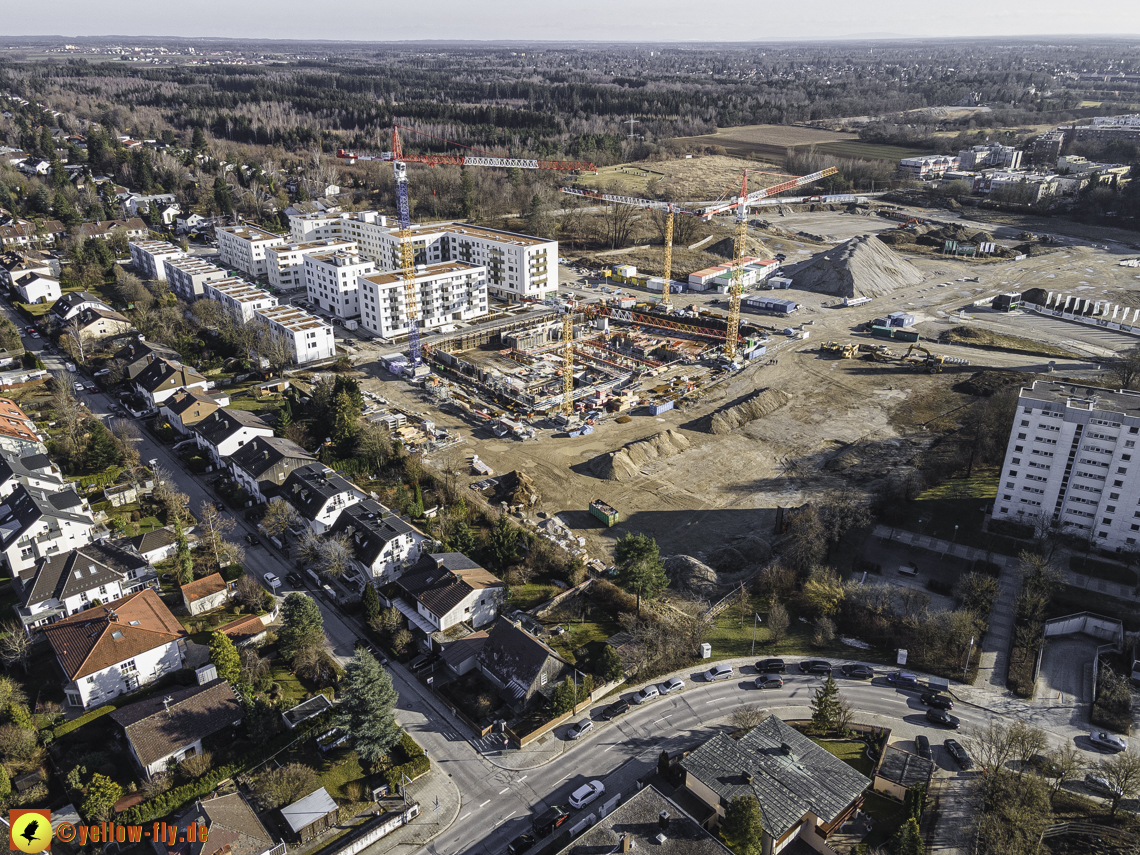 06.03.2021 - Baustelle PandionVerde und Baugruben in Neuperlach