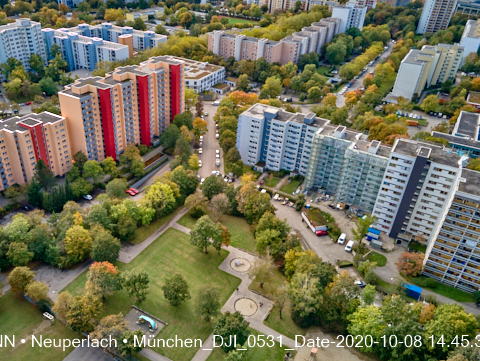 Grosse Fassadensanierung in der Wohnanalge am Annette-Kolb-Anger in Neuperlach