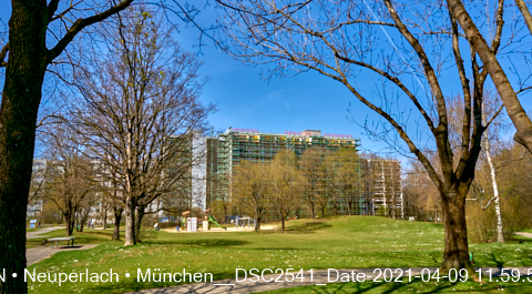 Grosse Fassadensanierung in der Wohnanalge am Annette-Kolb-Anger in Neuperlach