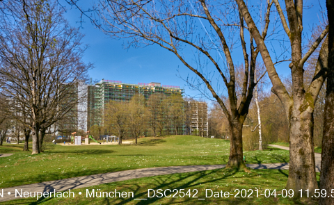Grosse Fassadensanierung in der Wohnanalge am Annette-Kolb-Anger in Neuperlach