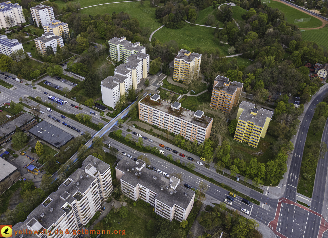 04.05.2021 - Plettzentrum mit Neubau Montessori Schule und Wohnring Neuperlach