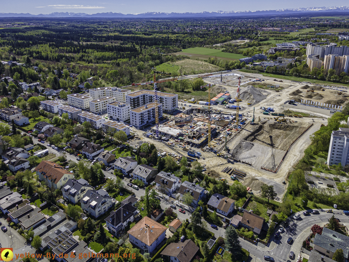 09.05.2021 - Baustelle Alexisquartier und Hugo-LAng-Bogen und Niederalmstrasse in Neuperlach