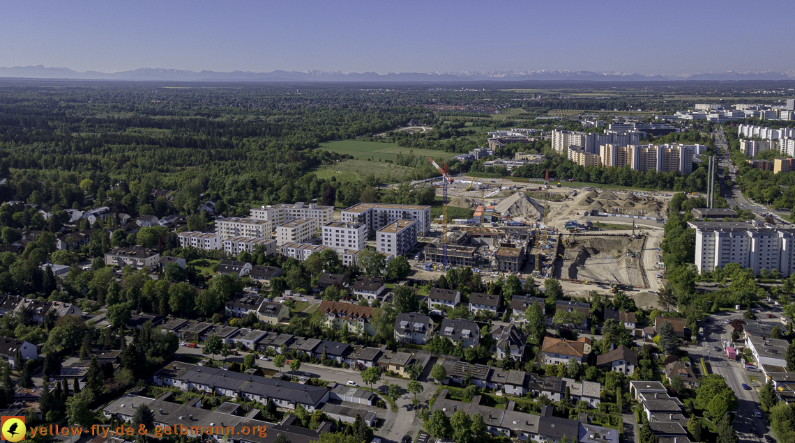 21.05.2021 - Baustelle Alexisquartier udn PAndion Verde in Neuperlach
