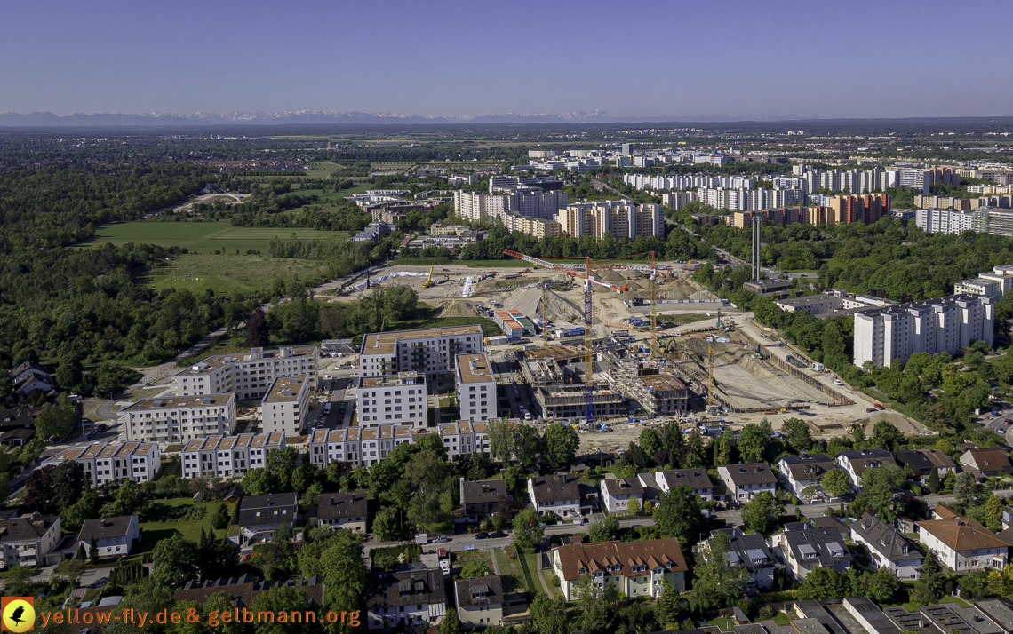 21.05.2021 - Baustelle Alexisquartier udn PAndion Verde in Neuperlach