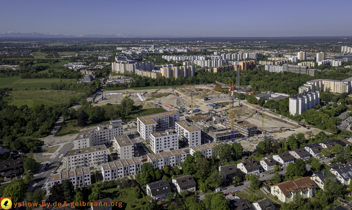 21.05.2021 - Baustelle Alexisquartier udn PAndion Verde in Neuperlach