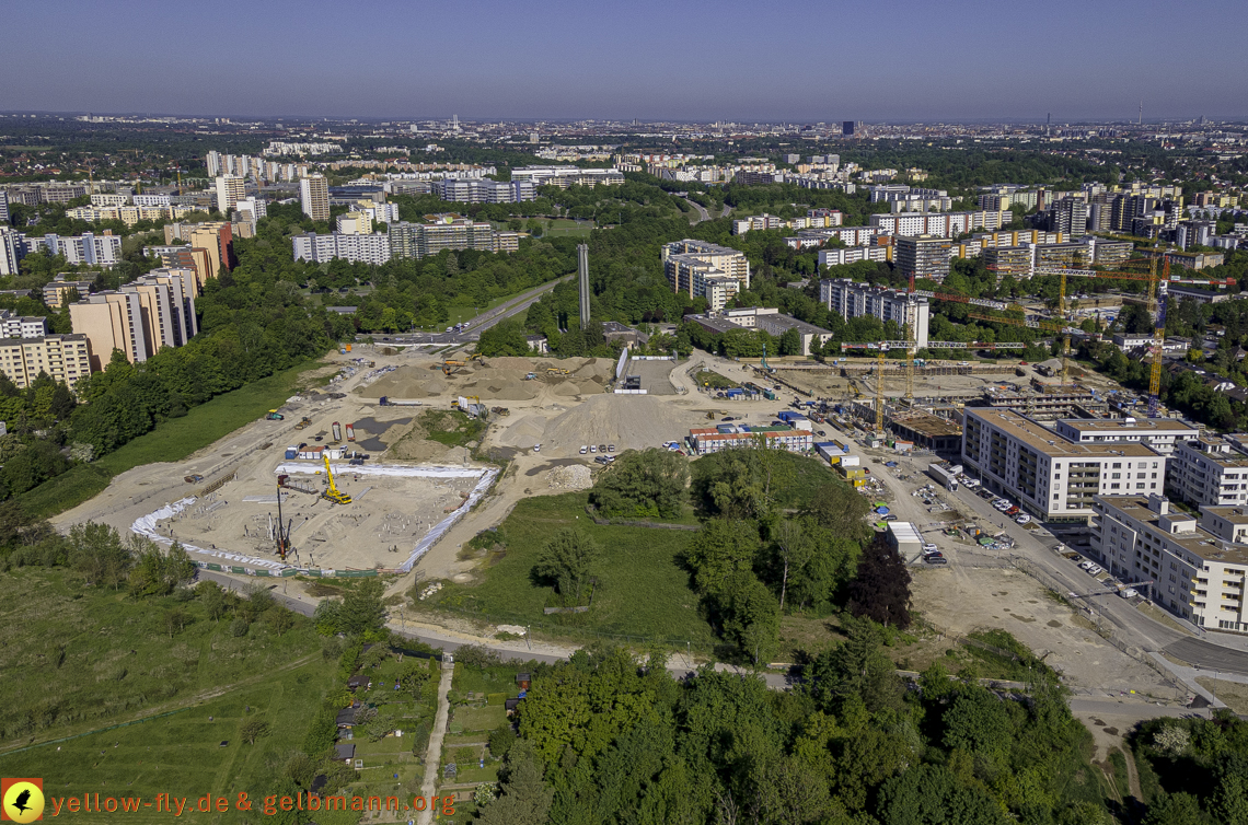 21.05.2021 - Baustelle Alexisquartier udn PAndion Verde in Neuperlach
