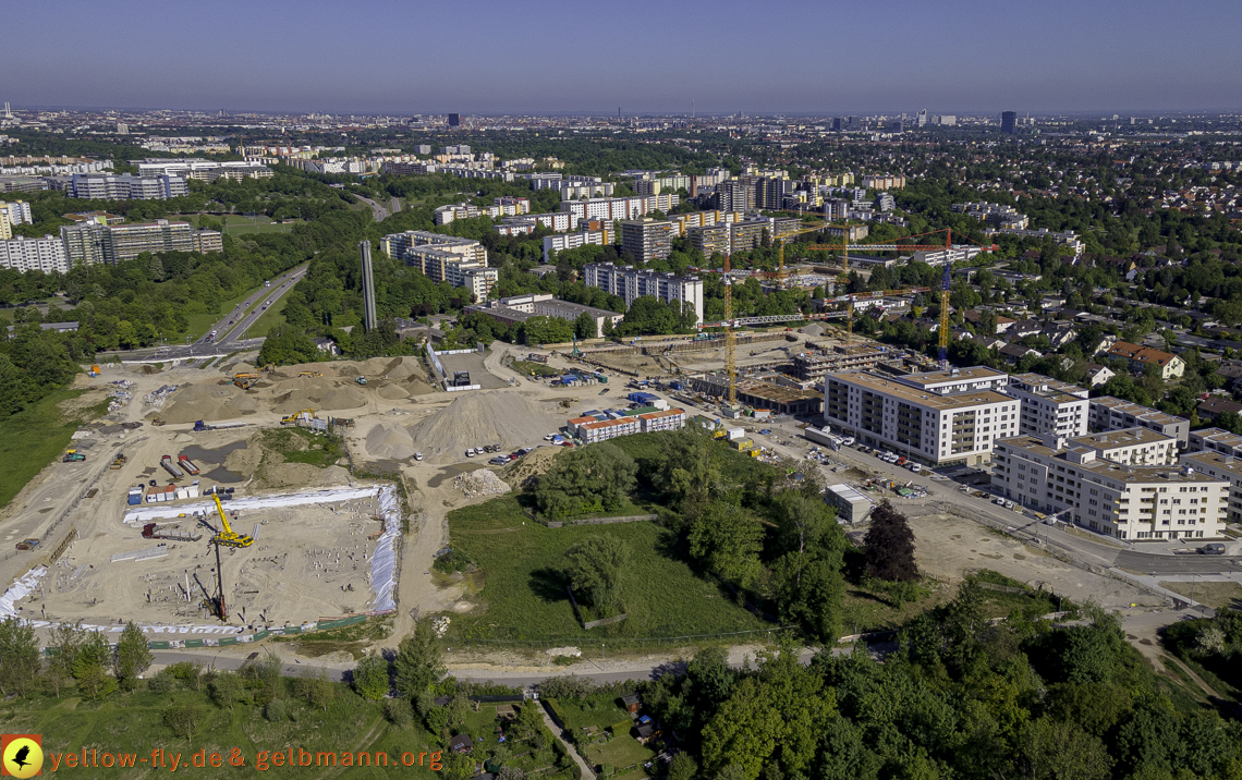 21.05.2021 - Baustelle Alexisquartier udn PAndion Verde in Neuperlach