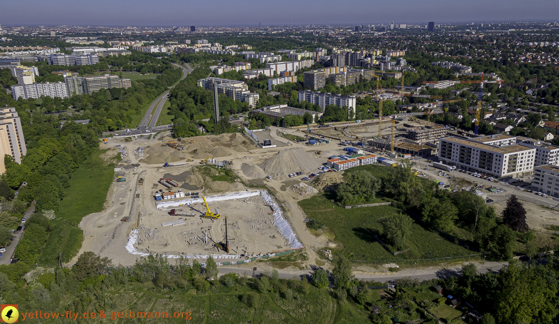 21.05.2021 - Baustelle Alexisquartier udn PAndion Verde in Neuperlach
