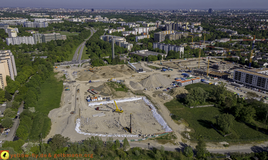 21.05.2021 - Baustelle Alexisquartier udn PAndion Verde in Neuperlach
