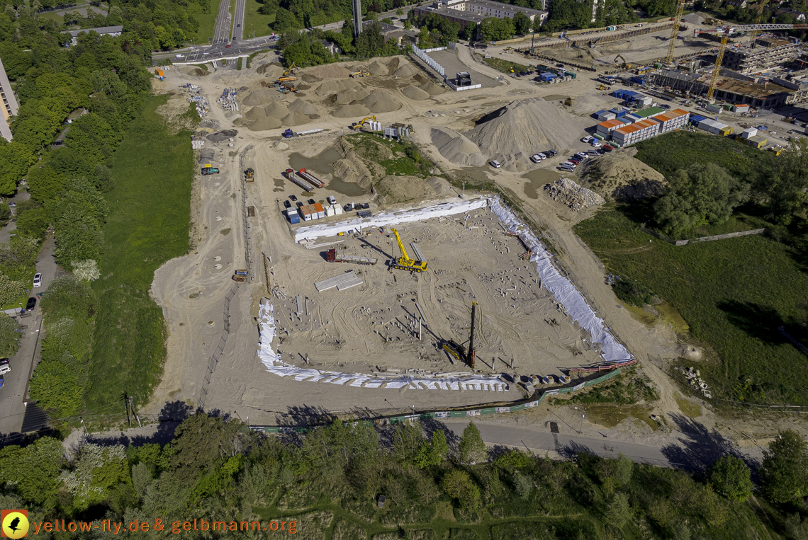21.05.2021 - Baustelle Alexisquartier udn PAndion Verde in Neuperlach