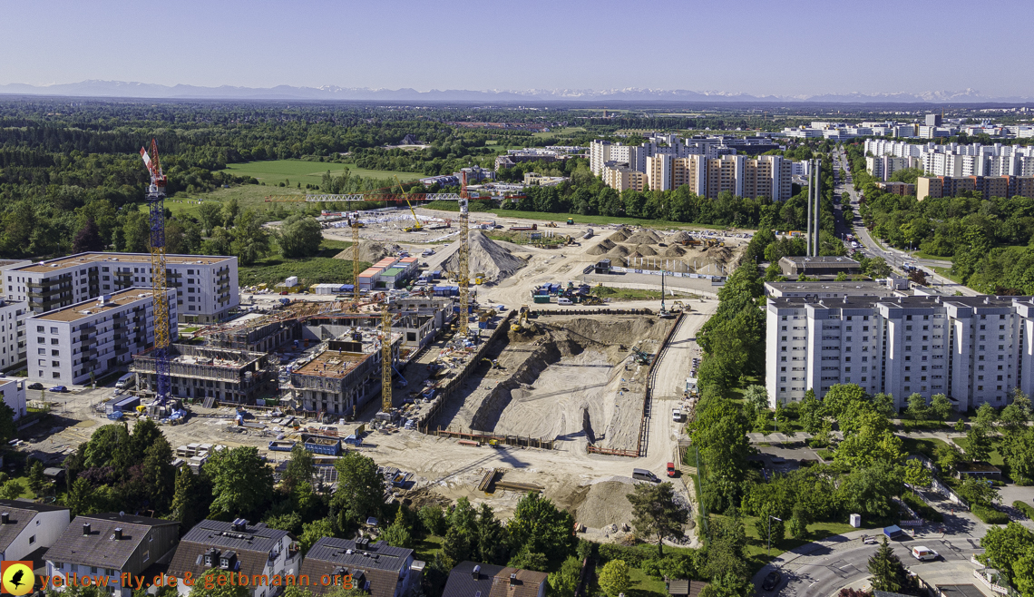 21.05.2021 - Baustelle Alexisquartier udn PAndion Verde in Neuperlach