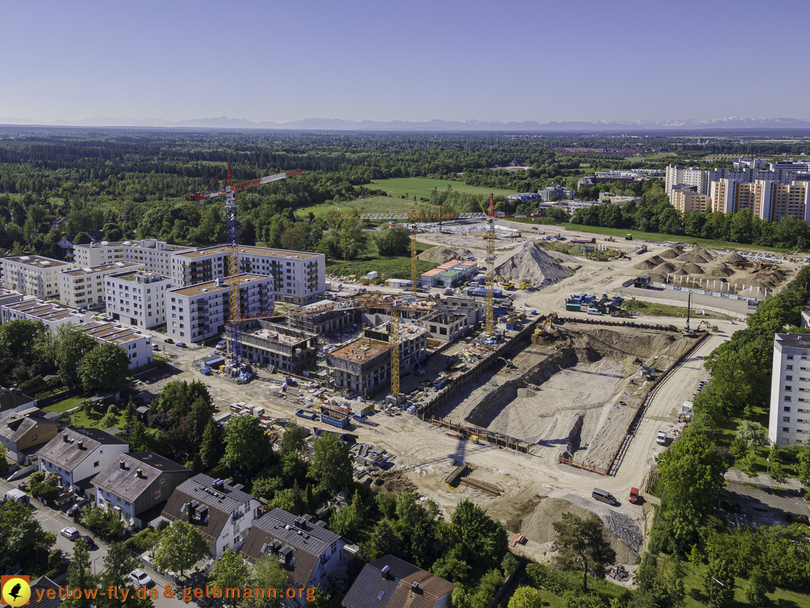 21.05.2021 - Baustelle Alexisquartier udn PAndion Verde in Neuperlach