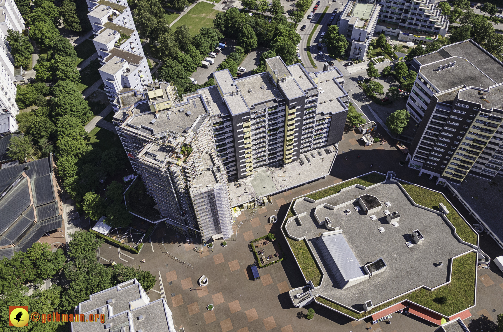 28.06.2021 - Luftbilder vom Marx-Zentrum und dem Karl-Marx-Ring 52-62