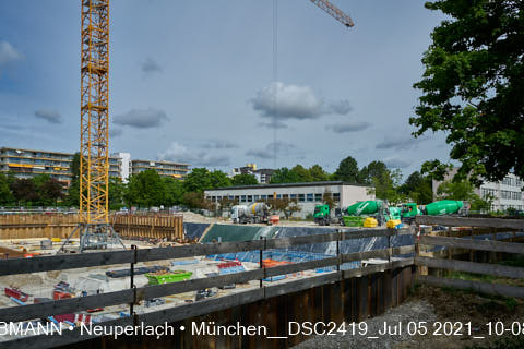 05.07.2021 - neuperlach.org.gelbmann.org zeigt aktuelle Baustellenfotos von der Grundschule am Karl-Marx-Ring in Neuperlach