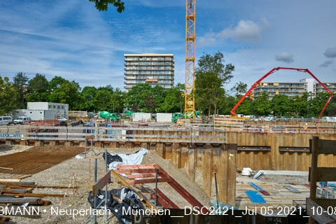 05.07.2021 - neuperlach.org.gelbmann.org zeigt aktuelle Baustellenfotos von der Grundschule am Karl-Marx-Ring in Neuperlach