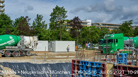 05.07.2021 - neuperlach.org.gelbmann.org zeigt aktuelle Baustellenfotos von der Grundschule am Karl-Marx-Ring in Neuperlach