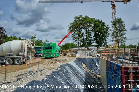 05.07.2021 - neuperlach.org.gelbmann.org zeigt aktuelle Baustellenfotos von der Grundschule am Karl-Marx-Ring in Neuperlach