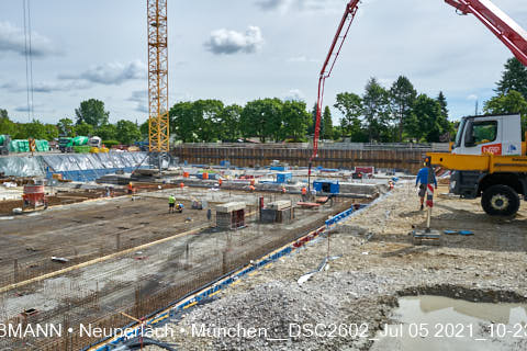 05.07.2021 - neuperlach.org.gelbmann.org zeigt aktuelle Baustellenfotos von der Grundschule am Karl-Marx-Ring in Neuperlach