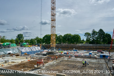 05.07.2021 - neuperlach.org.gelbmann.org zeigt aktuelle Baustellenfotos von der Grundschule am Karl-Marx-Ring in Neuperlach