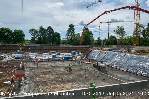 05.07.2021 - neuperlach.org.gelbmann.org zeigt aktuelle Baustellenfotos von der Grundschule am Karl-Marx-Ring in Neuperlach