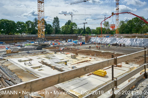 05.07.2021 - neuperlach.org.gelbmann.org zeigt aktuelle Baustellenfotos von der Grundschule am Karl-Marx-Ring in Neuperlach