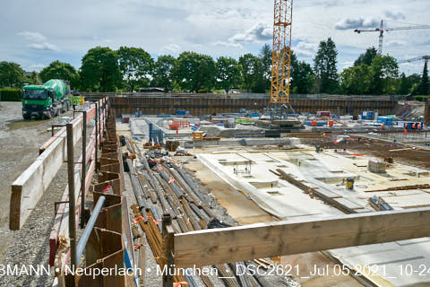 05.07.2021 - neuperlach.org.gelbmann.org zeigt aktuelle Baustellenfotos von der Grundschule am Karl-Marx-Ring in Neuperlach