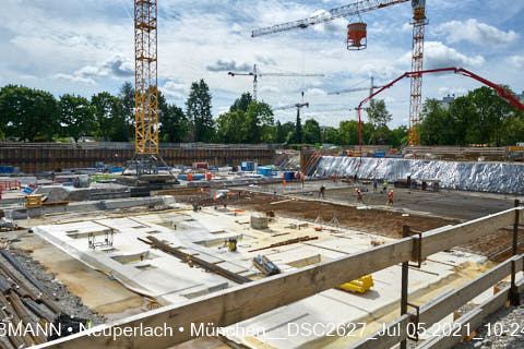 05.07.2021 - neuperlach.org.gelbmann.org zeigt aktuelle Baustellenfotos von der Grundschule am Karl-Marx-Ring in Neuperlach